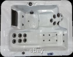 2 Person Outdoor Whirlpool Spa Hot Tub with 25 Jets with Waterfall and LED Light