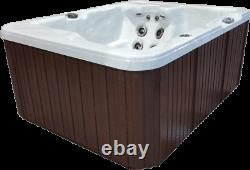 2 Person Outdoor Whirlpool Spa Hot Tub with 25 Jets with Waterfall and LED Light