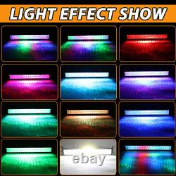 2 Row 22 LED LIGHT BAR COMBO RGB Color Changing Chasing Strobe Remote Control