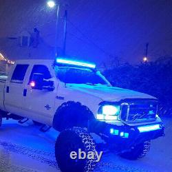 2 Row 22 LED LIGHT BAR COMBO RGB Color Changing Chasing Strobe Remote Control