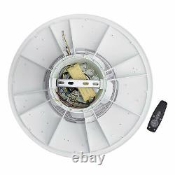 20 Ceiling Fan LED Light Remote Control 3 Color Change Round Chandelier Lamp
