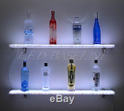 20 Floating Wall Shelf w LED color changing lights, retail displays & home bars