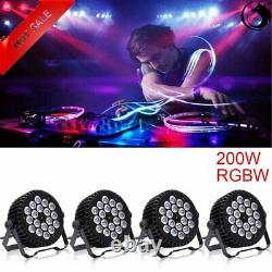 200W DMX RGBW LED 18 Par Stage Light Color Change DJ Party Disco Show Lighting