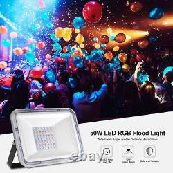 20X 50W RGB Flood Light Outdoor Garden Color Changing LED Security Lamp + Remote