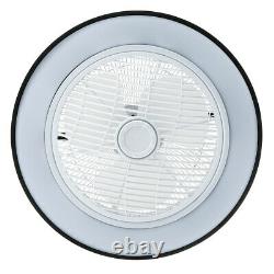 22.6 Ceiling Fan LED Light Chandelier Lamp 3 Color Change Modern Remote Control