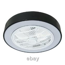 22.6 LED Ceiling Fan Light Modern Lamp Remote Control 3 Color / Speed Change