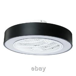 22.6 LED Ceiling Fan Light Modern Lamp Remote Control 3 Color / Speed Change