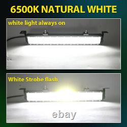 22 880W Dual Row Led Light Bar Offroad Driving RGB Strobe Halo Color Changing