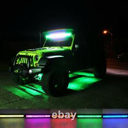 22 LED LIGHT BAR COMBO RGB Color Changing Chasing Strobe Remote Control PK 52'
