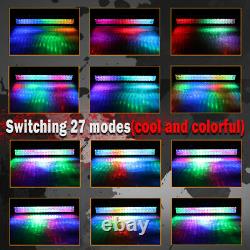 22 LED LIGHT BAR COMBO RGB Halo Color Changing Chasing Strobe Remote Control 20