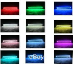 22 LED Light Bar + 2x 3 Cube Pods with RGB Halo Multi Color Changing Chasing