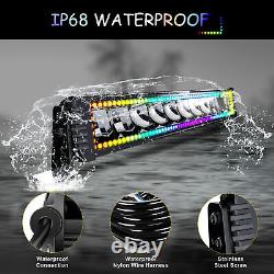 22 LED Light Bar RGB Halo Color Changing Chasing LED Pods Strobe Remote Control