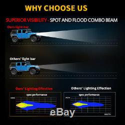 22 inch Led Light Bar Combo with RGB Halo Color Changing Chasing & Control Wiring