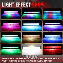 22inch RGB Led Light Bar Multi changing colors Cube Pods Remote Control for SUV