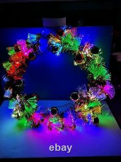 Details about   24" FIBER OPTIC Christmas WREATH LED 180 Degrees EM2040 COLOR CHANGING NEW WoW! 