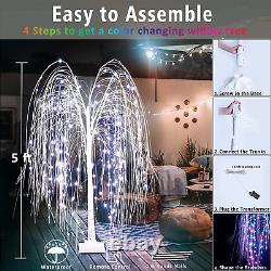 240LED 5FT Outdoor Lighted Weeping Willow Tree Remote Control Color Changing Lig