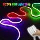 24V RGB IC LED Neon Rope Light Strip Waterproof In/Outdoor Commercial Home Decor