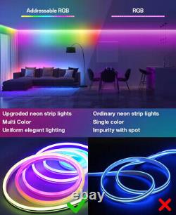 24V RGB IC LED Neon Rope Light Strip Waterproof In/Outdoor Commercial Home Decor