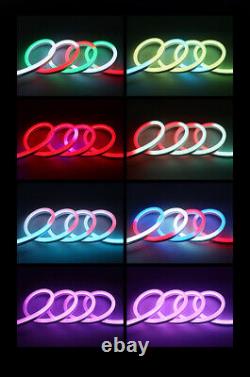 24V RGB IC LED Neon Rope Light Strip Waterproof In/Outdoor Commercial Home Decor