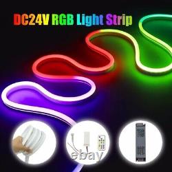 24V RGB IC LED Neon Rope Light Strip Waterproof In/Outdoor Commercial Home Decor