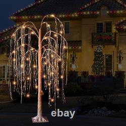 256 LED 5.5FT Colorful Lighted Willow Tree, RGB Color Changing Weeping Willow Tr