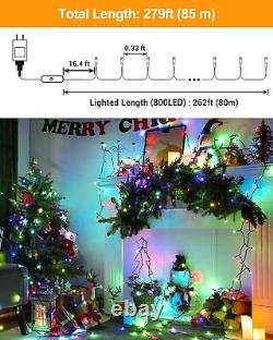 270 Ft 800 LED Color Changing Christmas Lights with Remote Timing Function Xm