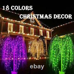 288 LED Christmas Lighted Weeping Willow Tree Outdoor Color String Lights 6FT