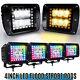 2Pair 4 Inch LED White/Amber Flood Strobe Work Light Pods RGB Color Changing