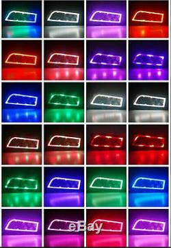 2x Multi-Color Changing CREE RGB LED Headlight Hi/Lo DRL fr Polaris RZR 1000 ATV