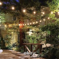 3 Pack of 48FT Outdoor Waterproof Commercial Grade Patio LED String Light Bulbs