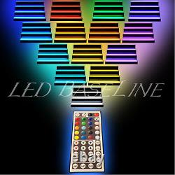 30 LED LIGHTED BAR SHELVES, Three step, Remote color changing lights, home bar