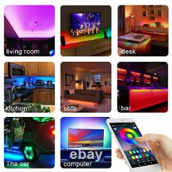 300/130FT 40M-200m-400m 5050 RGB Led Strip Lights Bluetooth App IR Remote Rooms