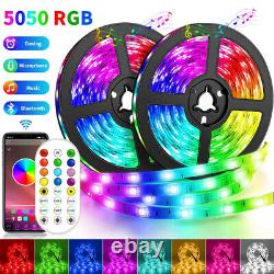 300/200/100ft LED Strip Lights 5050 RGB Bluetooth Color Change christmas lights
