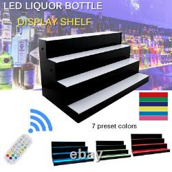 31 LED Lighted Bar Bottle Rack 4 Steps Shelves with Remote Color Changing