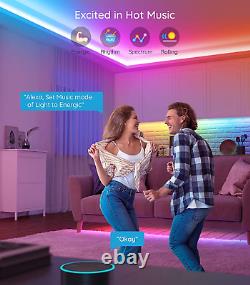 32.8Ft RGBIC LED Strip Lights, Wifi Color Changing LED Lights Segmented Control