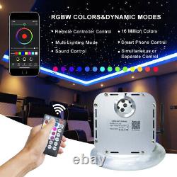32W RGB Twinkle LED Fiber Optic Star Ceiling Light Kit Cable 1000pcs 0.75mm 5m