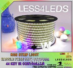 330ft / 100m Holiday Lights 110V 120V RGB +W LED Strip Light Waterproofed