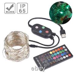 33FT 4 packs Fairy String Lights 20 colors with remote & Bluetooth Garden Party