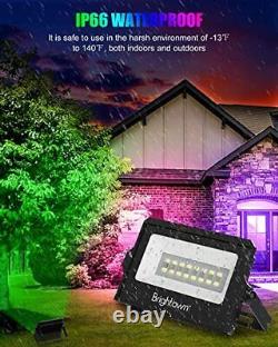 36W RGB color changing LED flood light with remote, waterproof & Alexa compatible