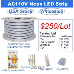384Ft LED Strip Lights 5050 RGB Color Change IR Remote For Rooms Bar USA Stock