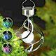 3D Solar Powered Colour Changing Wind Spinner Hanging Spiral LED Garden Light