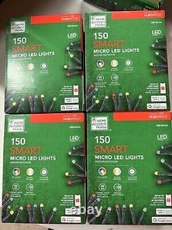 4 Boxes 150 Micro Dome Color Changing Smart LED Lights Powered by Hubspace Alexa