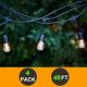 4 Pack 48FT Outdoor Weatherproof Commercial Grade Patio LED String Lights Bulbs