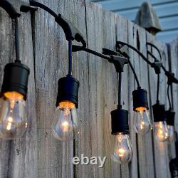4 Pack 48FT Outdoor Weatherproof Commercial Grade Patio LED String Lights Bulbs