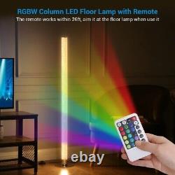 4 ft Color Changing Chrome LED Floor Lamp Remote/Foot Switch NEW Boxed FREE SHIP