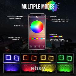 4 inch LED White/Amber Spot Strobe Work Pods Changing RGB Color 3x3 Lights