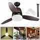 42 3 Blades Ceiling Fan with LED Light and Remote Control Room Color Changing