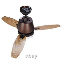 42 Indoor Ceiling Fan with LED Light Kit 3 Blades Remote Control Color Changing