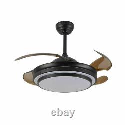 42 Invisible Remote Control Ceiling Fan Light LED 3-Color Change Chandelier110V