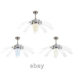 42 Modern Chandelier Ceiling Fan With Light Invisible 8 Blades 3 Color Change